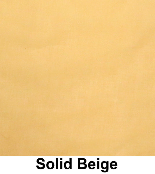 Solid Beige Print Cotton Bandana (22 inches x 22 inches)