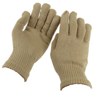 Khaki Knitted Winter Warm Stretch Gloves One Size