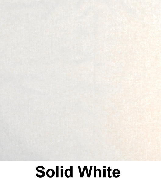 Solid White Print Cotton Bandana (22 inches x 22 inches)
