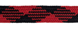 Red / Black Thick 3/4" Width Flat Athletic Sneaker 54 Inch Shoelaces