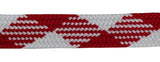 Red / White Thick 3/4" Width Flat Athletic Sneaker 54 Inch Shoelaces