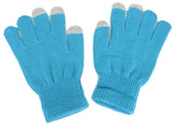 Touch Screen - Turquoise Knitted Winter Warm Stretch Gloves One Size