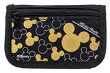 Gold Mickey Mouse Disney Tri-Fold Wallet with Zipper Compartments