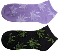 6 PAIRS Marijuana Leaf Weed Cannabis Low Cut No Show Socks