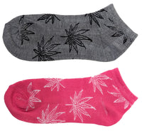 6 PAIRS Marijuana Leaf Weed Cannabis Low Cut No Show Socks