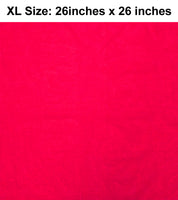 Solid Pink Design XL 26" X 26" Cotton Scarf Bandana