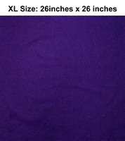 Solid Purple Design XL 26" X 26" Cotton Scarf Bandana