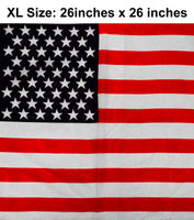 USA Flag Design XL 26" X 26" Cotton Scarf Bandana