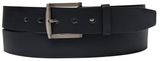2X to 5X Black Bonded Leather Belt with Removable Belt Buckle
