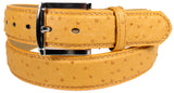 Cray Faux Ostrich Skin Stitched Leather Belt