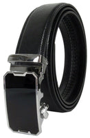 Men Automatic Ratchet Click Lock Belt Genuine Leather Designer Style Buckle