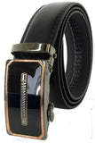 Men Automatic Ratchet Click Lock Buckle Belt Genuine Leather Design Style