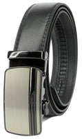 Men Genuine Leather Automatic Ratchet Click Lock Buckle Belt Designer Style:601