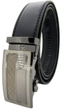 Men Genuine Leather Automatic Ratchet Click Lock Buckle Belt Designer Style:A609