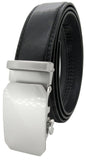 Men Genuine Leather Automatic Ratchet Click Lock Buckle Belt Designer Style:CA02