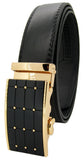 Men Genuine Leather Automatic Ratchet Click Lock Buckle Belt Designer Style:A707