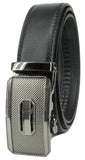 Men Genuine Leather Automatic Ratchet Click Lock Buckle Belt Designer Style:701