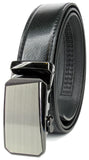 Men Genuine Leather Automatic Ratchet Click Lock Buckle Belt Designer Style:506