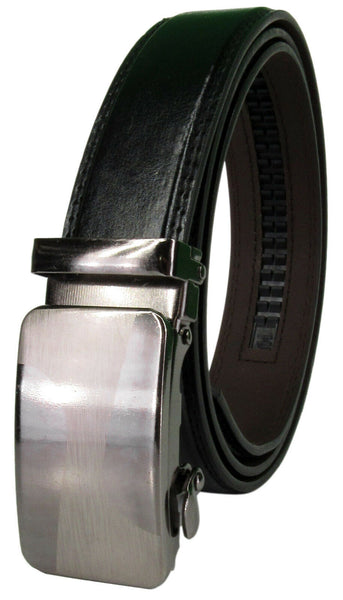 Men Genuine Leather Automatic Ratchet Click Lock Buckle Belt Designer StyleCA101