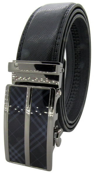 Men Genuine Leather Automatic Ratchet Click Lock Buckle Belt Designer Style:RS26