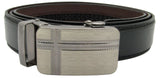 Men Genuine Leather Automatic Ratchet Click Lock Buckle Belt Designer StyleCA102