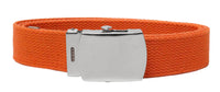Coral Adjustable Canvas Military Web Belt With Metal Buckle 32" to 72"