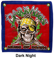 Dark Night Skull Head Design Print Cotton Bandana