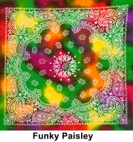 Funky Paisley Print Designs Cotton Bandana