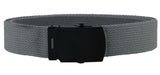Light Gray Adjustable Canvas Military Web Belt With Metal Buckle 32" to 72"