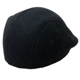 Mens Black Herringbone Pattern Ivy Cap Gatsby Newsboy Cabbie Winter Warm Hat