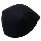 Black Cotton Blend Ivy Cap Gatsby Newsboy Cabbie Winter Warm Hat