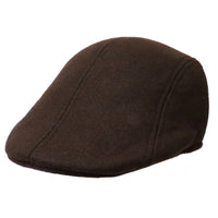 Brown Cotton Blend Ivy Cap Gatsby Newsboy Cabbie Winter Warm Hat