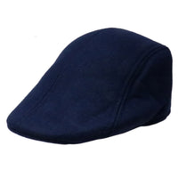 Navy Cotton Blend Ivy Cap Gatsby Newsboy Cabbie Winter Warm Hat