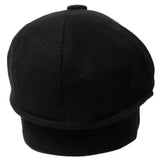 Black Ivy Cap Gatsby Newsboy Cabbie Winter Warm Hat with Ears Flap Protection