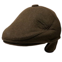 Brown Ivy Cap Gatsby Newsboy Cabbie Winter Warm Hat with Ears Flap Protection