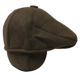 Brown Ivy Cap Gatsby Newsboy Cabbie Winter Warm Hat with Ears Flap Protection