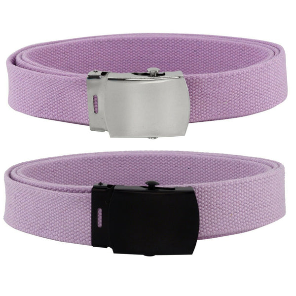 Lavenda Adjustable Canvas Military Web Belt With Metal Buckle 32" to 72"