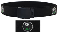 8 Ball Adjustable Canvas Web Belt With Metal Buckle 32" to 72"