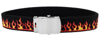 Flame Adjustable Canvas Military Web Belt With Metal Buckle 32" to 72"