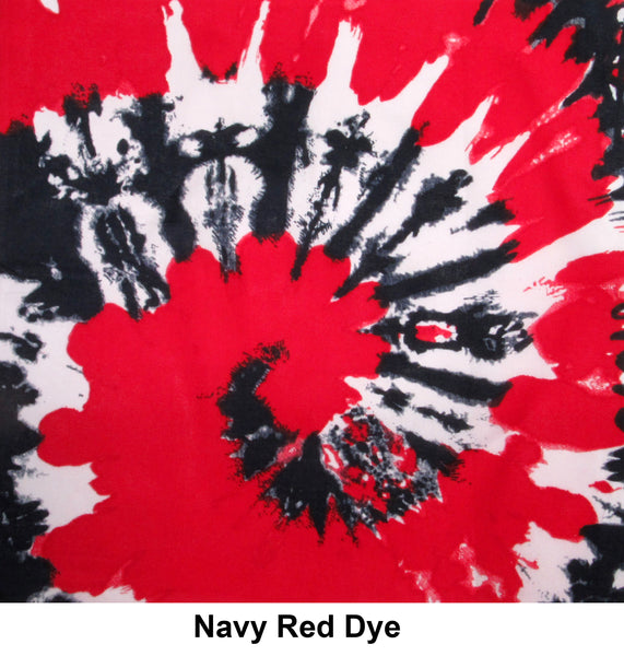Navy Red Dye Print Designs Cotton Bandana
