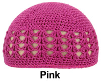 Pink KUFI Crochet Beanie Skull Cap Knit Hat Muslim Islamic Prayer New 100% Cotton