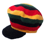 Jamaica Reggae Rasta Style Delux Visor Baggy Beanie Kufi Hat Cap