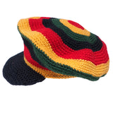 Jamaica Reggae Rasta Style Delux Visor Baggy Beanie Kufi Hat Cap