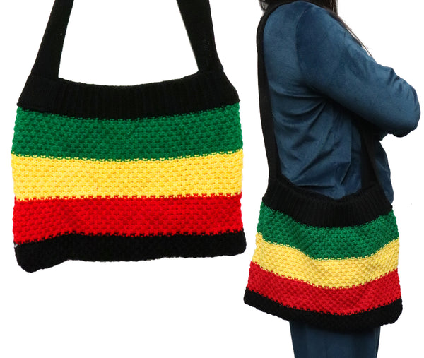 Jamaica Reggae Rasta Style Knitted Shoulder Bag
