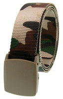 Desert Outdoor Military Grade Tactical Nylon Canvas Web Belt with Plastic Buckle