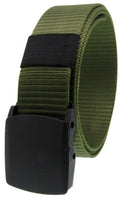 Green Outdoor Military Grade Tactical Nylon Canvas Web Belt with Plastic Buckle