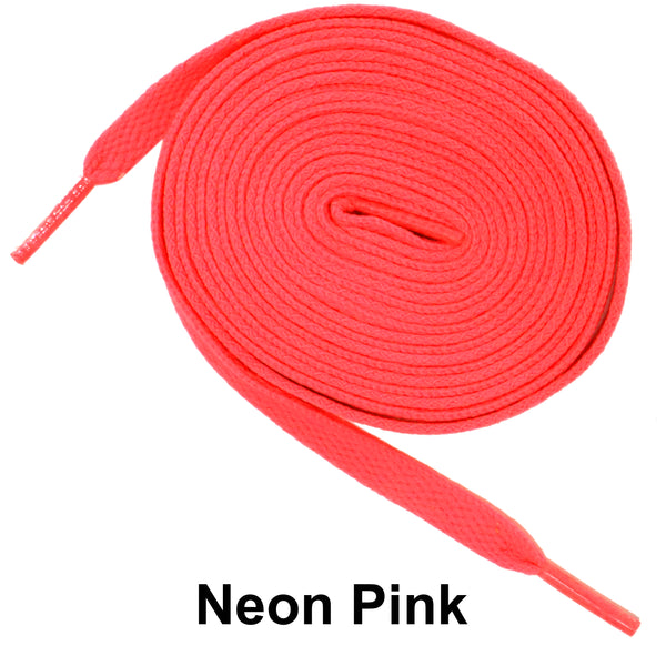 Neon Pink Flat Athletic Sneaker 27 36 45 54 63 Inch Shoelaces