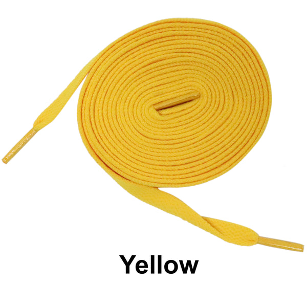 Yellow Flat Athletic Sneaker 27 36 45 54 63 Inch Shoelaces