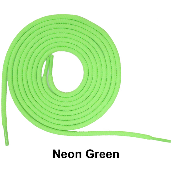 Neon Green Round Athletic Sneaker 27 36 45 54 63 Inch Shoelaces