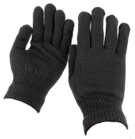Charcoal Knitted Winter Warm Stretch Gloves One Size
